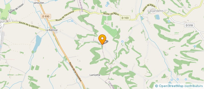 localisation de l'entreprise MONSIEUR FABRICE GUIN  LAVARDENS