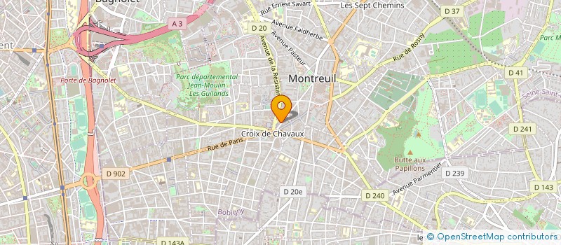 localisation de l'entreprise MONSIEUR FABRICE HOFFELT à MONTREUIL