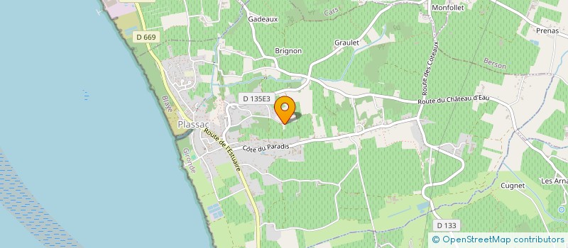 localisation de l'entreprise MONSIEUR FABRICE HORAUD  PLASSAC