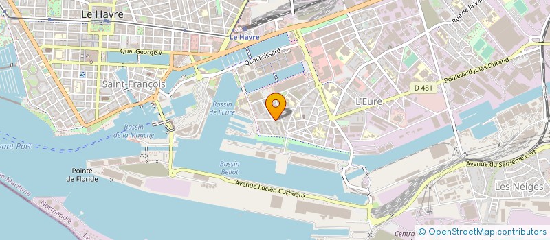 localisation de l'entreprise MONSIEUR FABRICE HUET à LE HAVRE