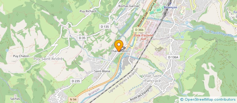 localisation de l'entreprise MONSIEUR FABRICE HUOT-MARCHAND à BRIANCON
