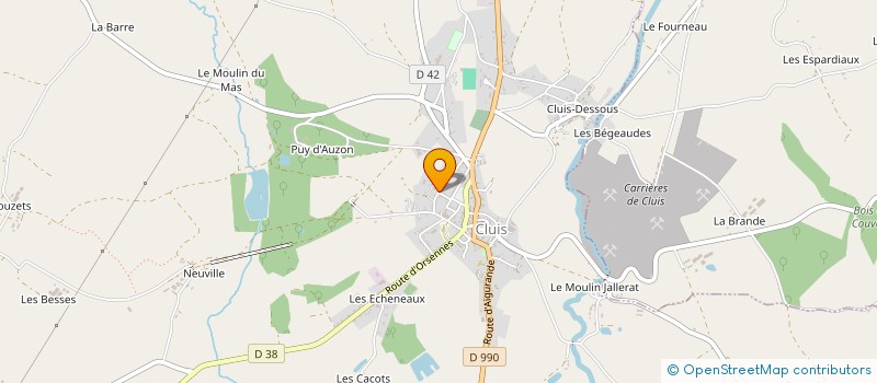 localisation de l'entreprise MONSIEUR FABRICE JACQUET à CLUIS