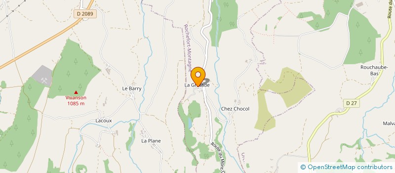 localisation de l'entreprise MONSIEUR FABRICE JAVERLIAT  ROCHEFORT MONTAGNE