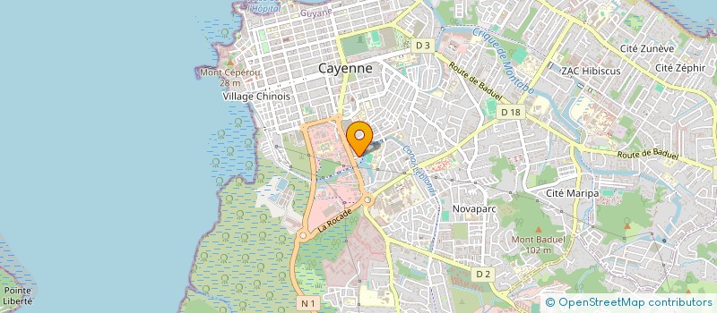 localisation de l'entreprise MONSIEUR FABRICE JEAN-CHARLES  CAYENNE