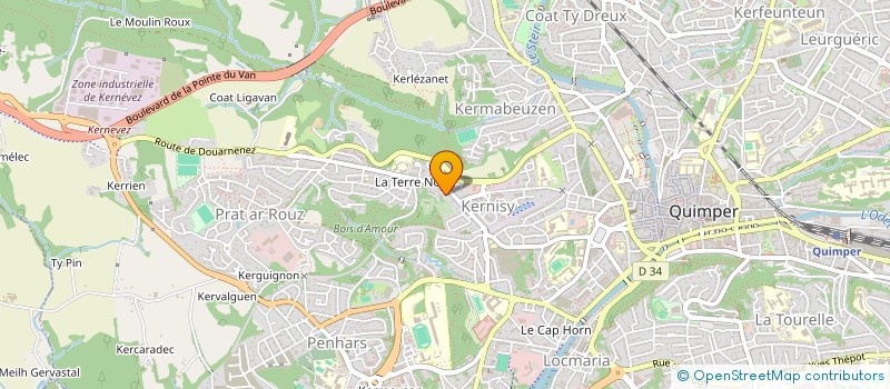 localisation de l'entreprise MONSIEUR FABRICE KEREBEL à QUIMPER