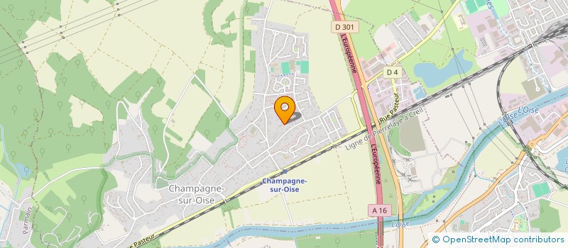 localisation de l'entreprise MONSIEUR FABRICE KINDAMBI ZEKA  CHAMPAGNE-SUR-OISE