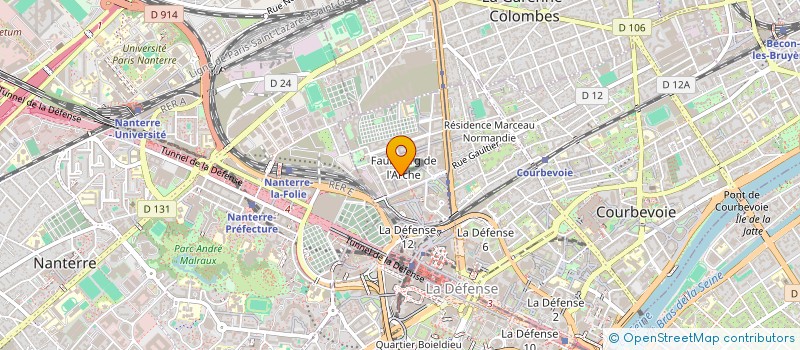 localisation de l'entreprise MONSIEUR FABRICE KOM TCHUENTE à COURBEVOIE