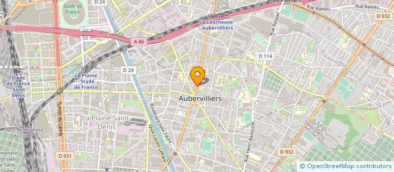 localisation de l'entreprise MONSIEUR FABRICE KRAUT  AUBERVILLIERS