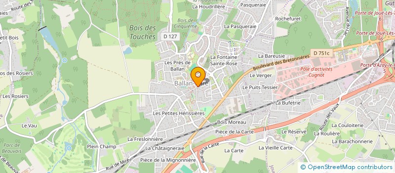 localisation de l'entreprise MONSIEUR FABRICE LABARRE  BALLAN-MIRE