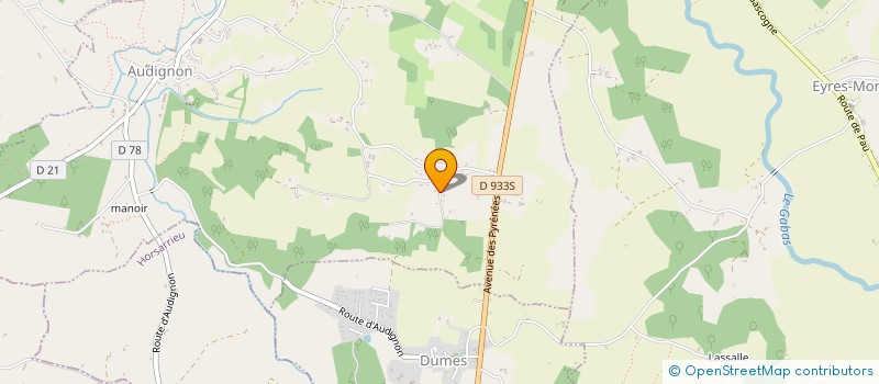 localisation de l'entreprise MONSIEUR FABRICE LACOUTURE  AUDIGNON