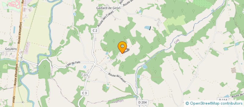 localisation de l'entreprise MONSIEUR FABRICE LAGUILLERMIE  FALS