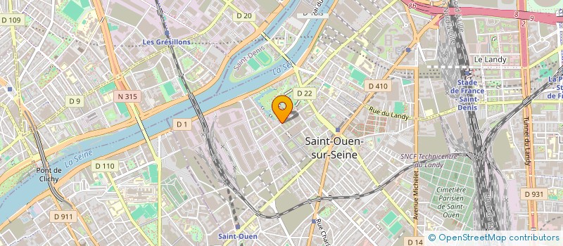 localisation de l'entreprise MONSIEUR FABRICE LALLOUE  SAINT-OUEN-SUR-SEINE