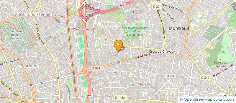 localisation de l'entreprise MONSIEUR FABRICE LANGLADE à MONTREUIL
