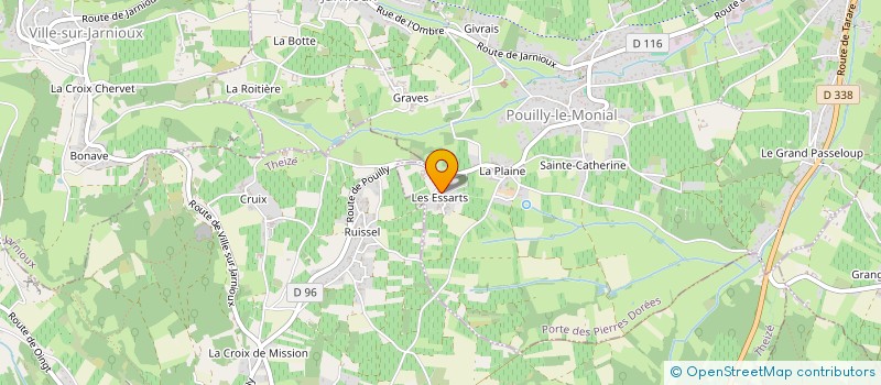 localisation de l'entreprise MONSIEUR FABRICE LAVIGNE  PORTE DES PIERRES DOREES