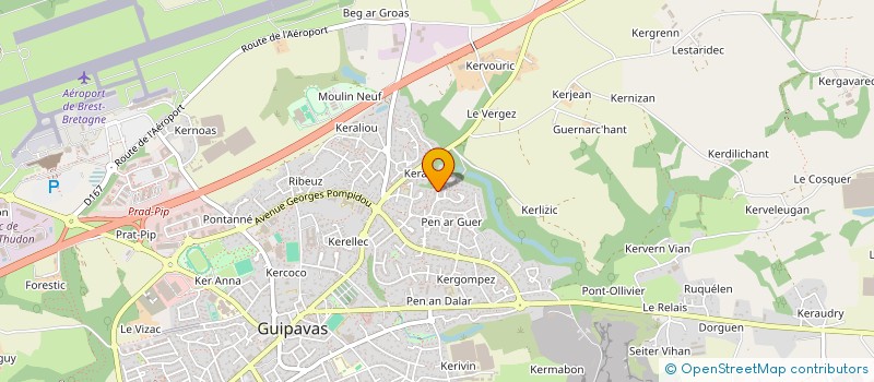 localisation de l'entreprise MONSIEUR FABRICE LEBOSSE  GUIPAVAS