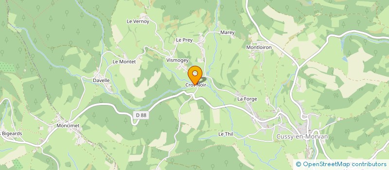 localisation de l'entreprise MONSIEUR FABRICE LEGER  ROUSSILLON-EN-MORVAN