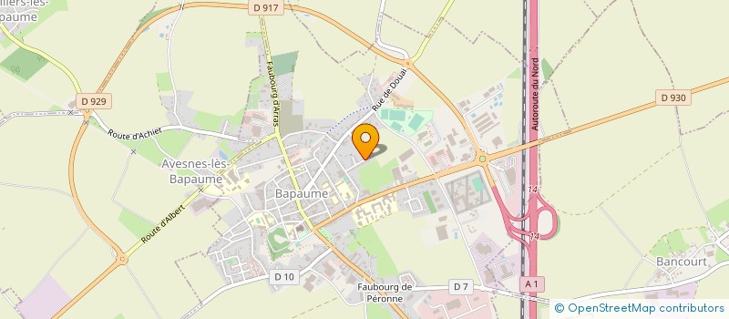 localisation de l'entreprise MONSIEUR FABRICE LESIEUX  BAPAUME