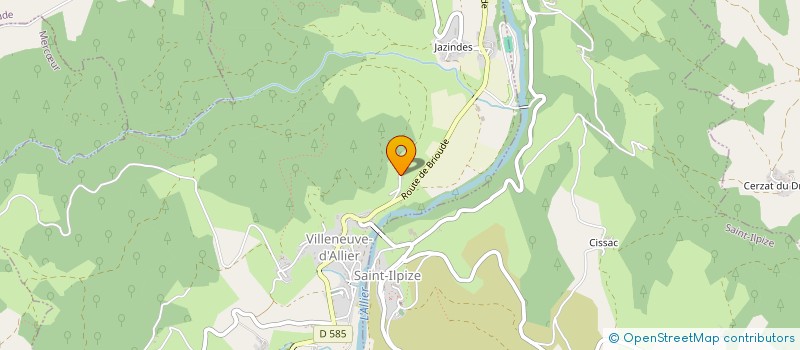 localisation de l'entreprise MONSIEUR FABRICE LIMAGNE  CHILHAC