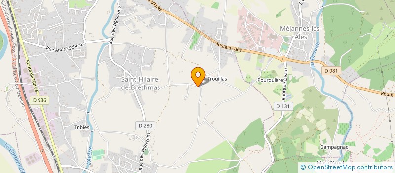 localisation de l'entreprise MONSIEUR FABRICE LOPEZ  SAINT-HILAIRE-DE-BRETHMAS