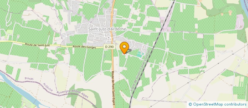 localisation de l'entreprise MONSIEUR FABRICE MANCEAU  SAINT-JUST-D'ARDECHE