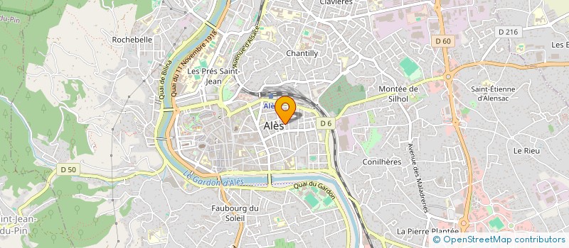 localisation de l'entreprise MONSIEUR FABRICE MARTIN  ALES