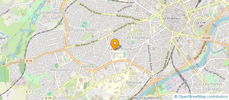localisation de l'entreprise MONSIEUR FABRICE MASSOULARD à LIMOGES