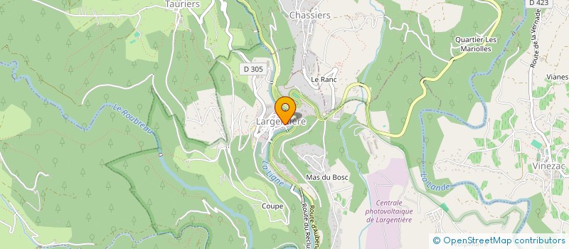 localisation de l'entreprise MONSIEUR FABRICE MAYET à LARGENTIERE