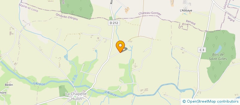 localisation de l'entreprise MONSIEUR FABRICE MERCIER  OMBREE D'ANJOU