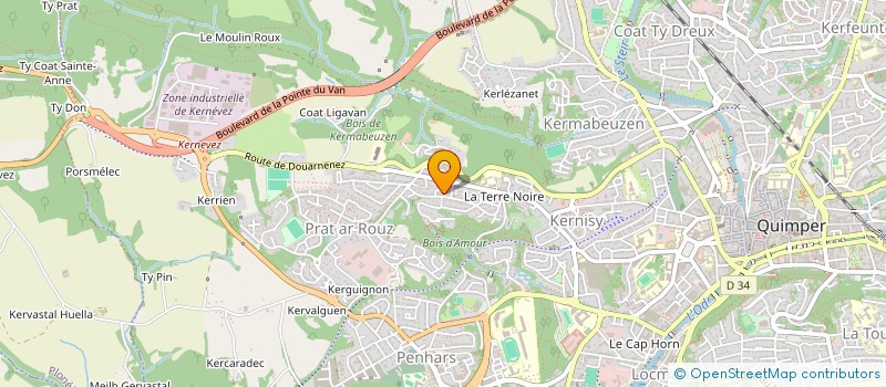 localisation de l'entreprise MONSIEUR FABRICE MEVEL à QUIMPER