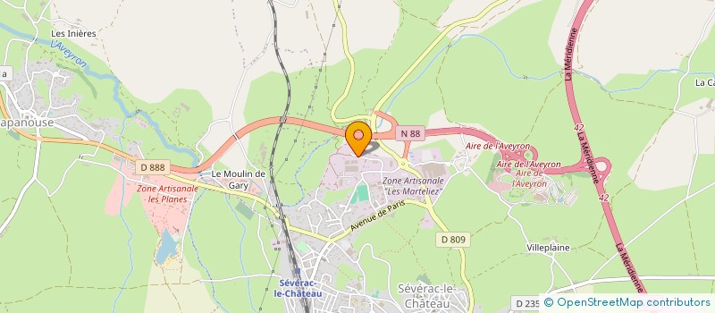 localisation de l'entreprise MONSIEUR FABRICE MICHEL  SEVERAC D'AVEYRON