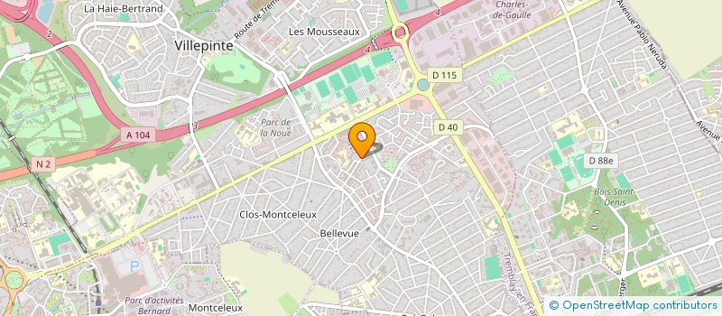 localisation de l'entreprise MONSIEUR FABRICE NADEAU à VILLEPINTE
