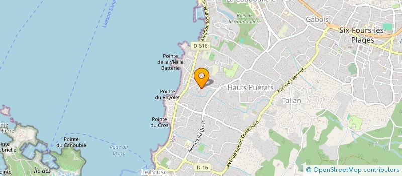 localisation de l'entreprise MONSIEUR FABRICE ONCINA à SIX-FOURS-LES-PLAGES