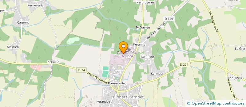 localisation de l'entreprise MONSIEUR FABRICE PARIS  CLOHARS CARNOET