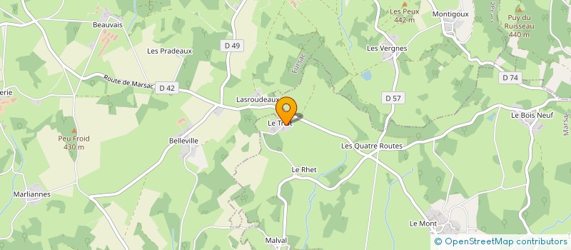 localisation de l'entreprise MONSIEUR FABRICE PENOT  MARSAC