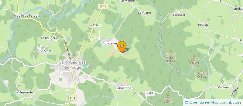 localisation de l'entreprise MONSIEUR FABRICE PEYRAUD à SAINT-GEORGES-LA-POUGE