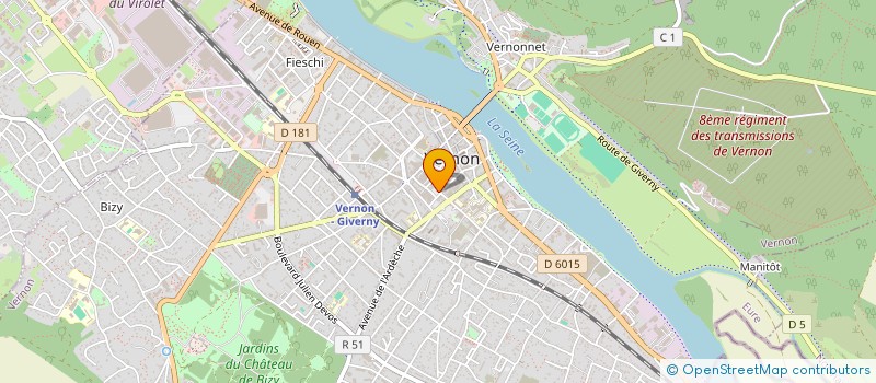 localisation de l'entreprise MONSIEUR FABRICE POINSOT  VERNON