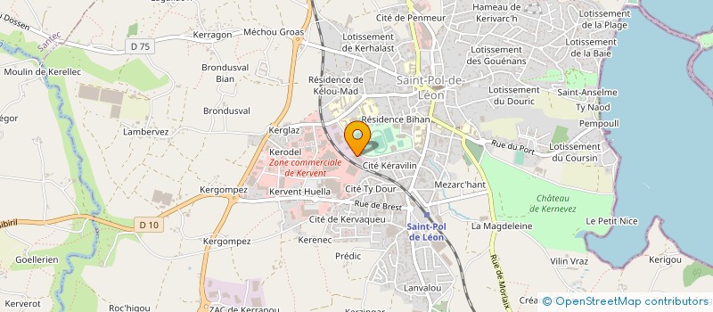 localisation de l'entreprise MONSIEUR FABRICE POUSSIN à SAINT-POL-DE-LEON