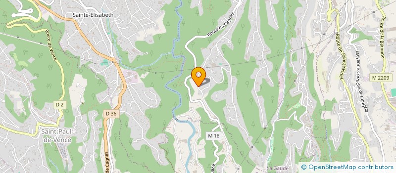 localisation de l'entreprise MONSIEUR FABRICE PROIETTO  LA GAUDE