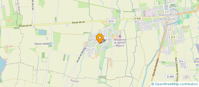 localisation de l'entreprise MONSIEUR FABRICE RABUSSEAU  SARRIAC-BIGORRE