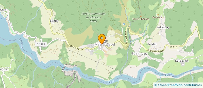 localisation de l'entreprise MONSIEUR FABRICE RAYOT  MAYRES-SAVEL