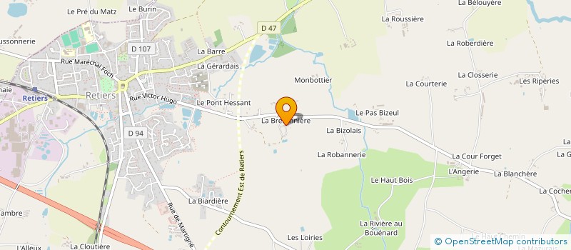 localisation de l'entreprise MONSIEUR FABRICE REUZE  RETIERS