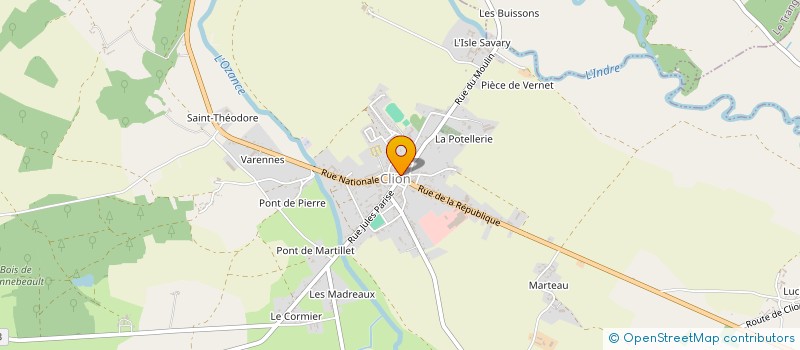 localisation de l'entreprise MONSIEUR FABRICE RIOULT à CLION