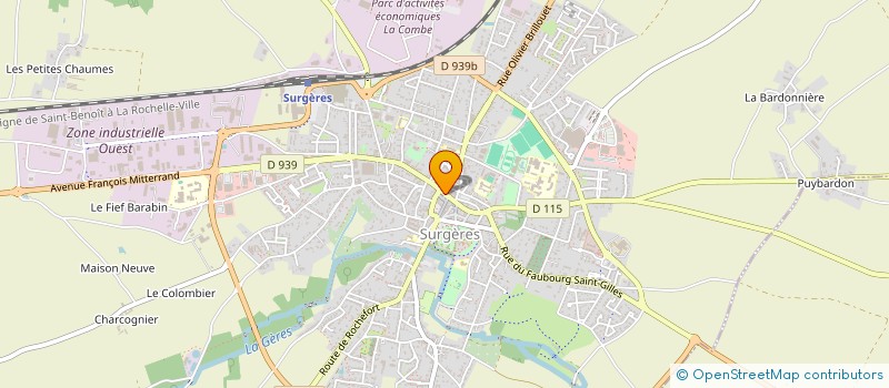 localisation de l'entreprise MONSIEUR FABRICE RISPAL à SURGERES