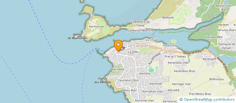 localisation de l'entreprise MONSIEUR FABRICE RODIER à LE CONQUET