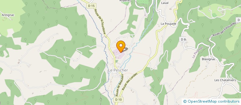 localisation de l'entreprise MONSIEUR FABRICE ROUBEYRIE  LE PESCHER