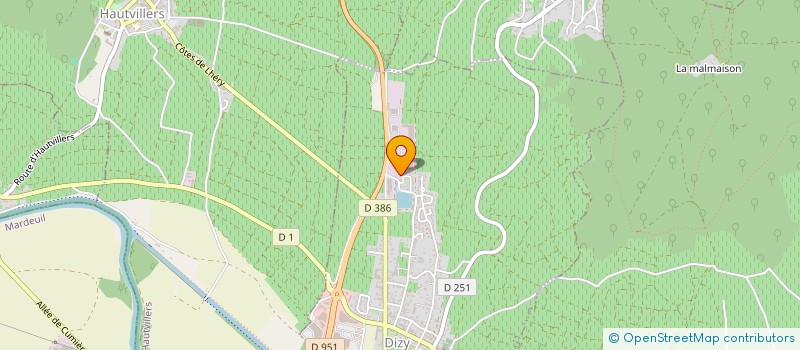 localisation de l'entreprise MONSIEUR FABRICE ROUSSEAU  DIZY