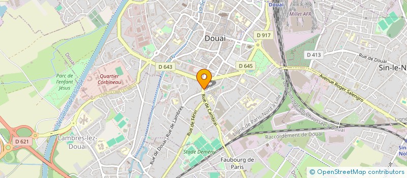 localisation de l'entreprise MONSIEUR FABRICE ROUSSEL  DOUAI