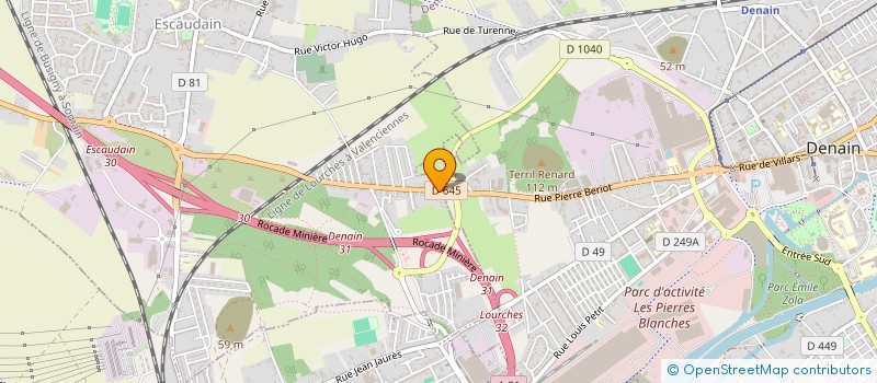 localisation de l'entreprise MONSIEUR FABRICE ROUSSEL à ESCAUDAIN