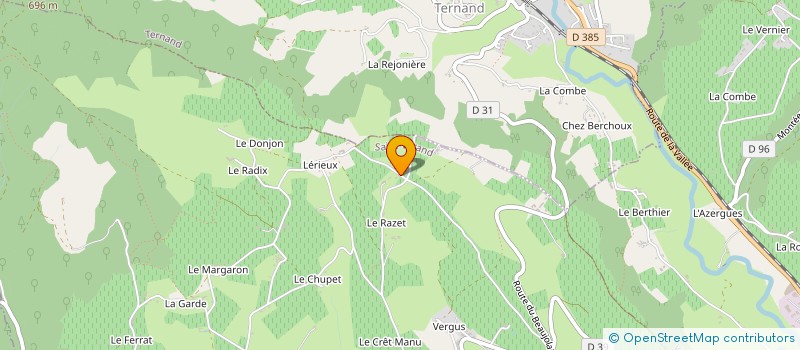 localisation de l'entreprise MONSIEUR FABRICE SANDRIN  SAINT-VERAND