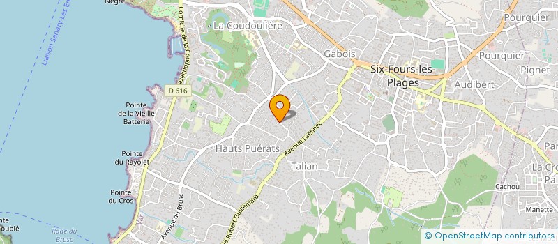 localisation de l'entreprise MONSIEUR FABRICE SANNA à SIX-FOURS-LES-PLAGES